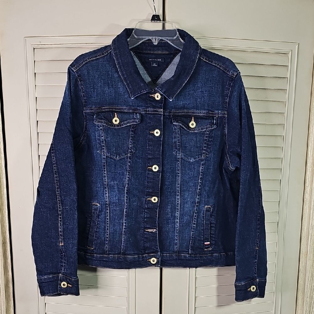 Jean Jacket By Tommy Hilfiger Denim Blue Size Large